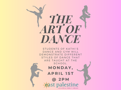 Art of Dance- Monday, April 1 at 2:00 PM