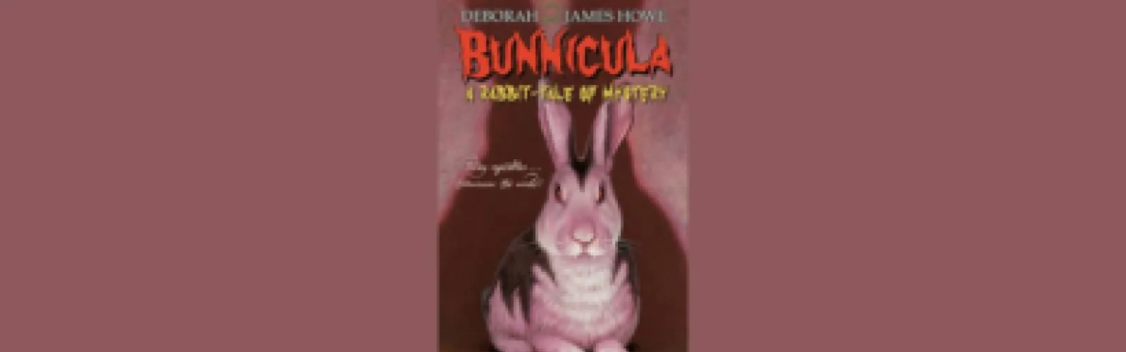 Cover of Bunnicula by Deborah and James Howe on a maroon background