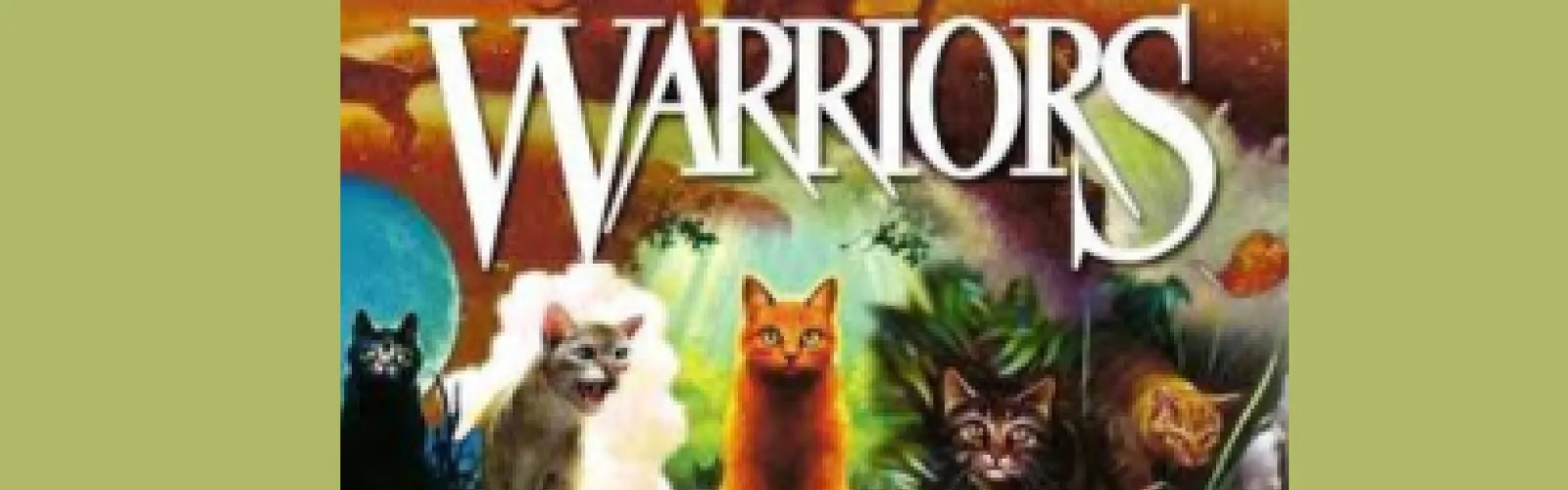 Warrior Cats with Warriors logo on green background