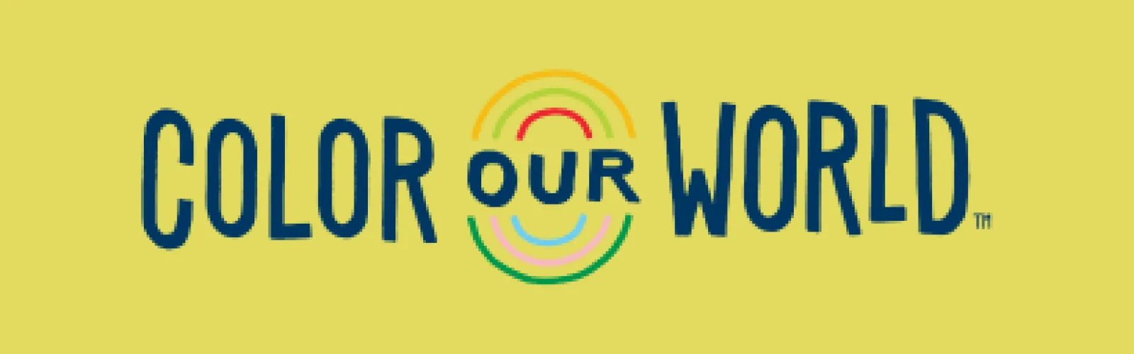 Color Our World Logo on a Yellow Background