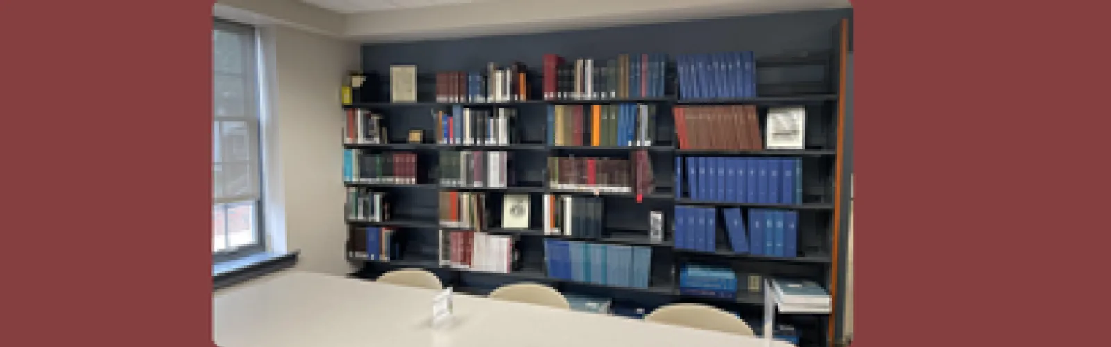 Shelves located in the local history section of the East Palestine Library