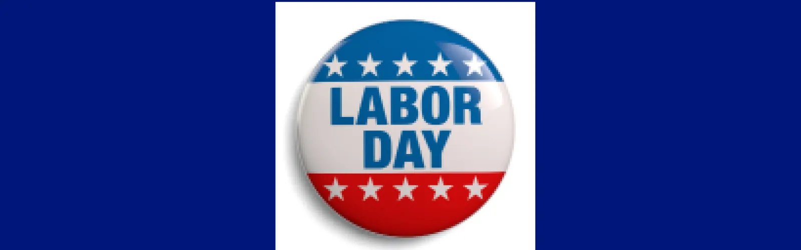 Labor Day red, white, and blue pin 